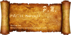 Péli Marcell névjegykártya