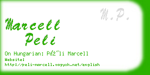 marcell peli business card